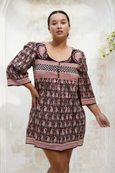 Batik Dress (Red/Navy)