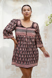 Batik Dress (Red/Navy)