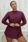 Aliyah Skater Dress (Burgundy)