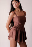 Eniko Skater Dress (Cocoa)